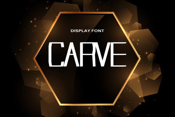 Carve: A Bold and Uniquely Shaped Display Font for Futuristic Ideas