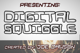 Digital Squiggle: A Glitchy, Retro Font for Sci-Fi Design