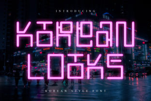 Korean Looks: A Futuristic Neon Display Font That Transforms Design