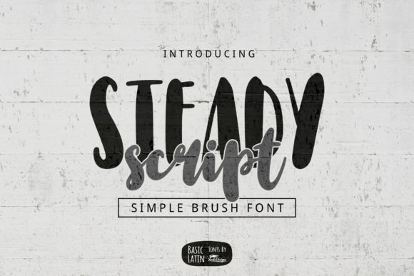 Steady Script: A Bold and Whimsical Font for Modern Design