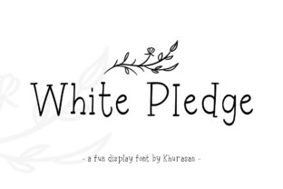 White Pledge: A Whimsical Font for Creative Expression